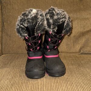 Kamik Black and Pink Winter Boots